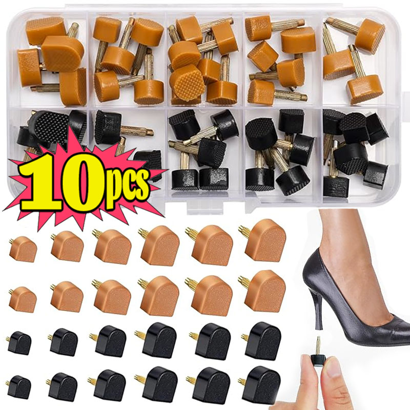 Sneaker Care Tips - 10 Stück Ersatz-High-Heel-Stopper schützen High-Heel-Reparatur-Spitzen, Stifte