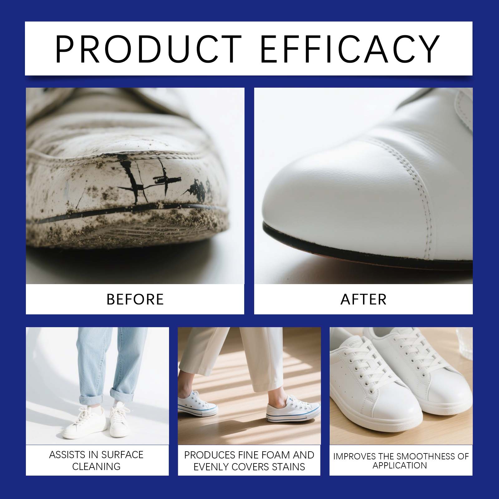 Weißer Schuhreiniger Schaum Sn – Sneaker Care Whitener Bewertung und Preis